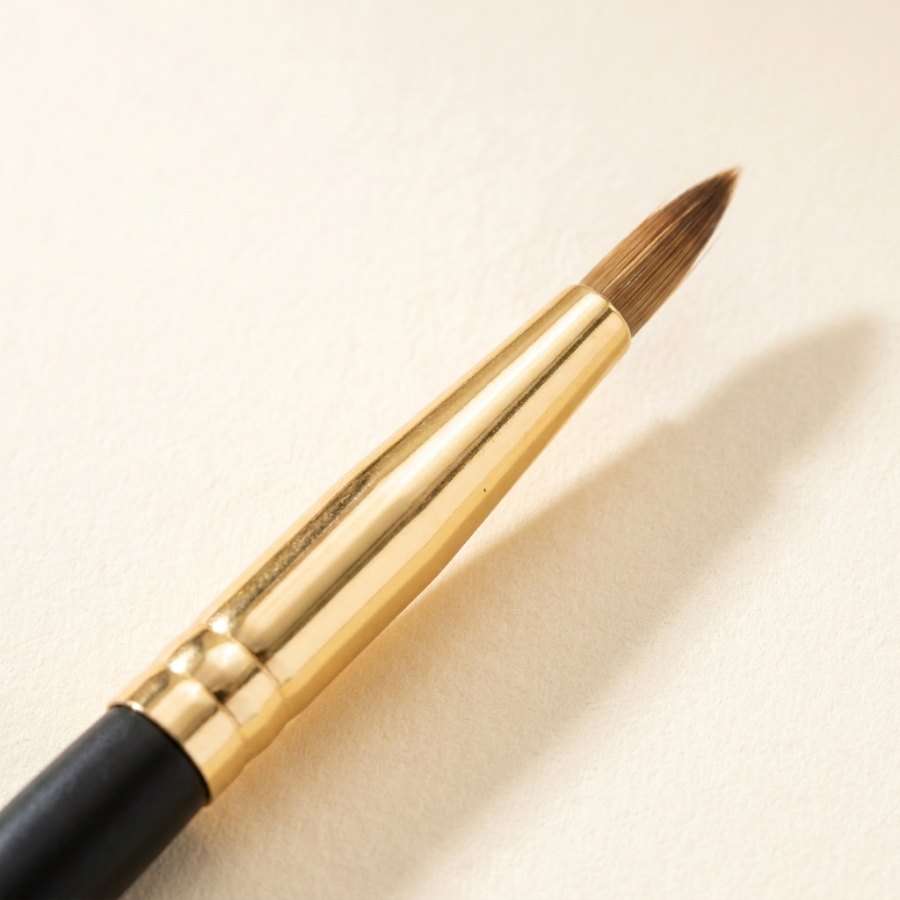 Nail Art Brush — ferrule and bristle tip detail