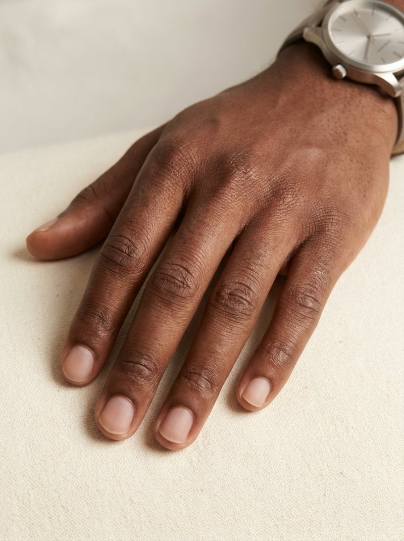 Men’s Russian manicure — full view