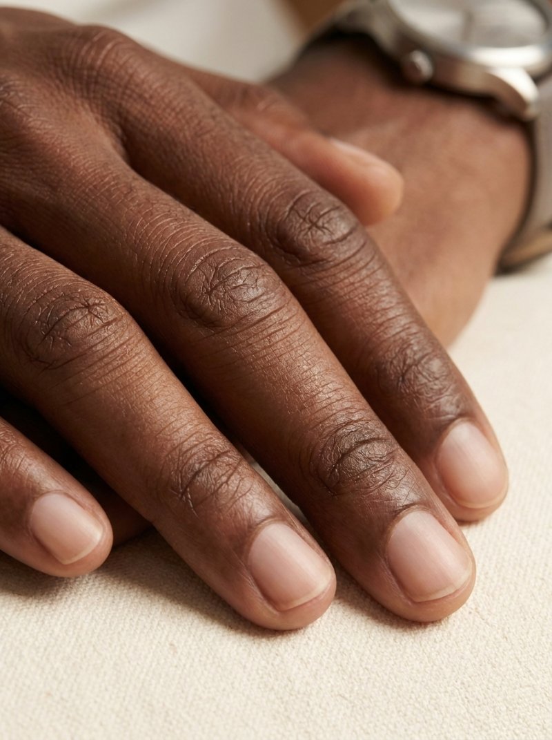 Men’s Russian manicure — cuticle detail